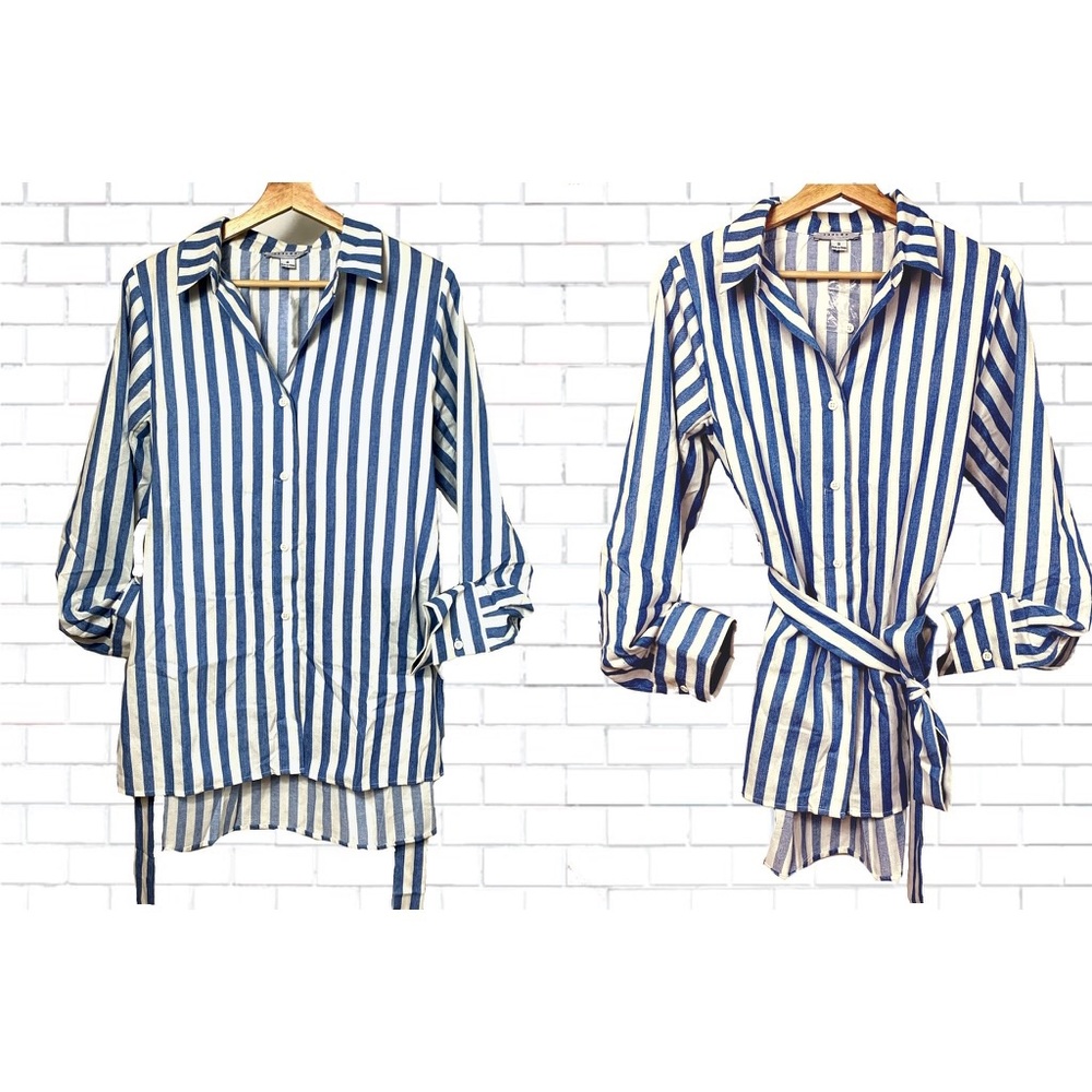 Favlux Women’s Button Down Dress-shirt Top Size S